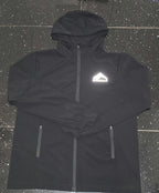MaKalu Black Phantom V2 Tracksuit with reflective logo and tactical zips in polyester-spandex blend
