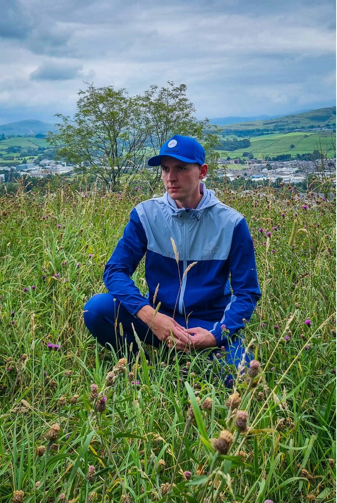 Makalu Two-Tone Blue/Navy Blue Activewear Tracksuit