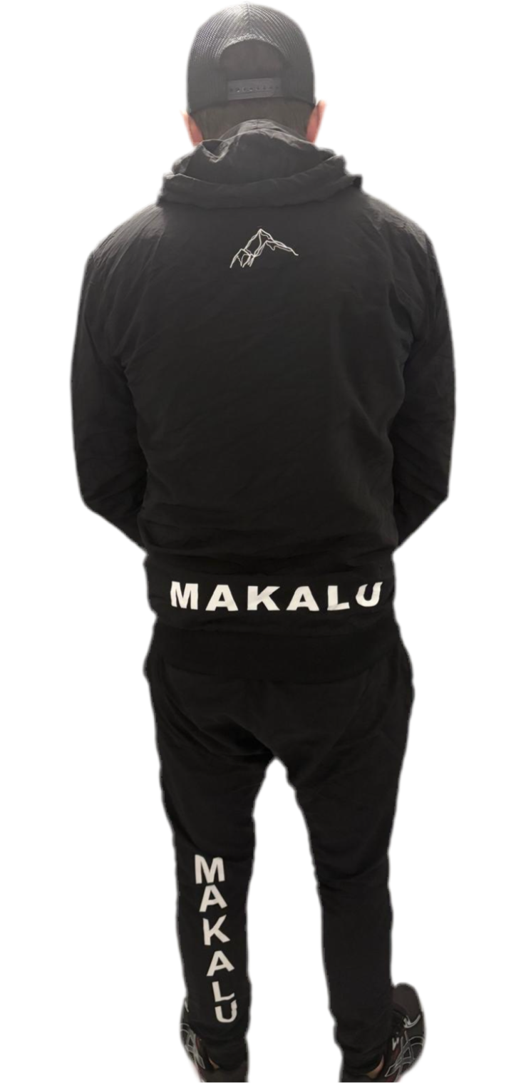 Makalu Black Nylon Tracksuit