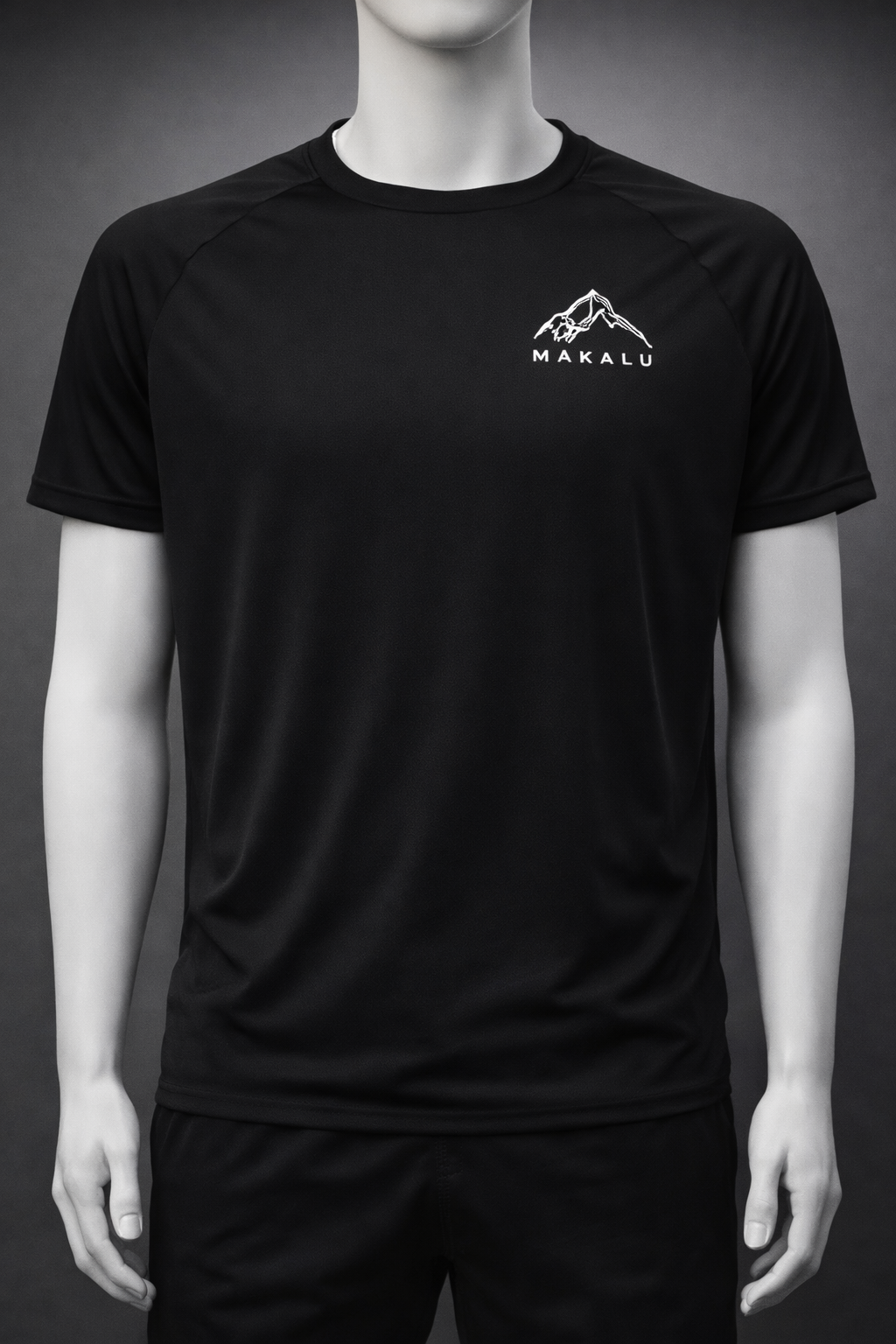 Black Phantom T-Shirt lightweight matte black tactical tee with reflective logo