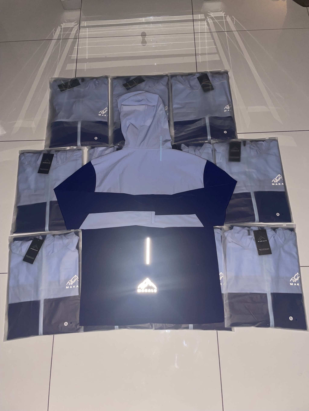 Two-Tone Blue Navy Activewear Tracksuit | Lightweight Gym Wear
