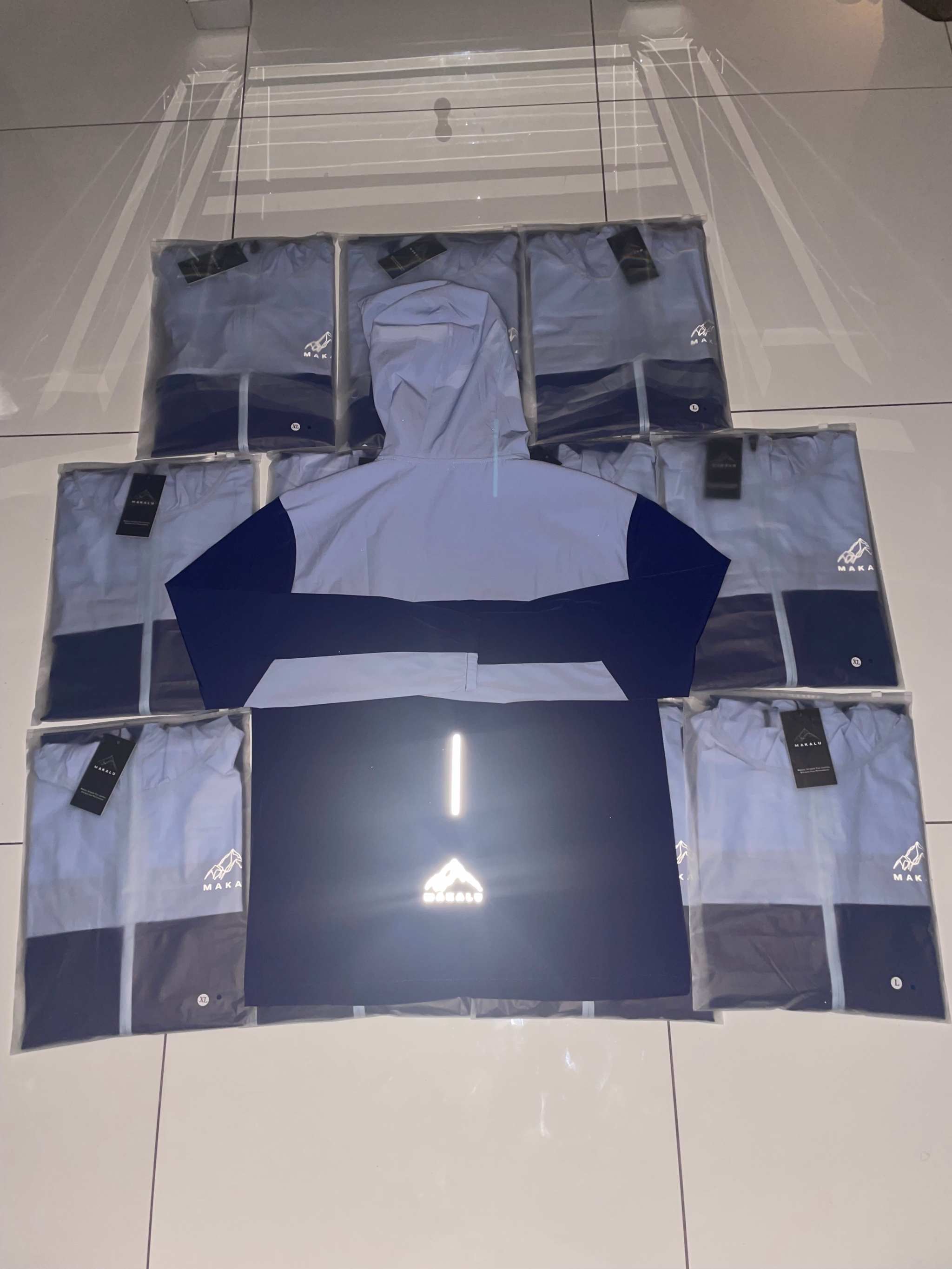Two-Tone Blue Navy Activewear Tracksuit | Lightweight Gym Wear