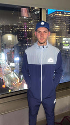 Two-Tone Blue Navy Activewear Tracksuit | Lightweight Gym Wear